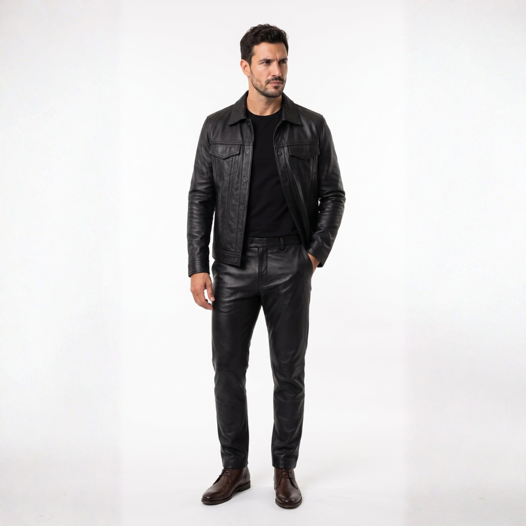 Lucien | Veste en cuir ajustée
