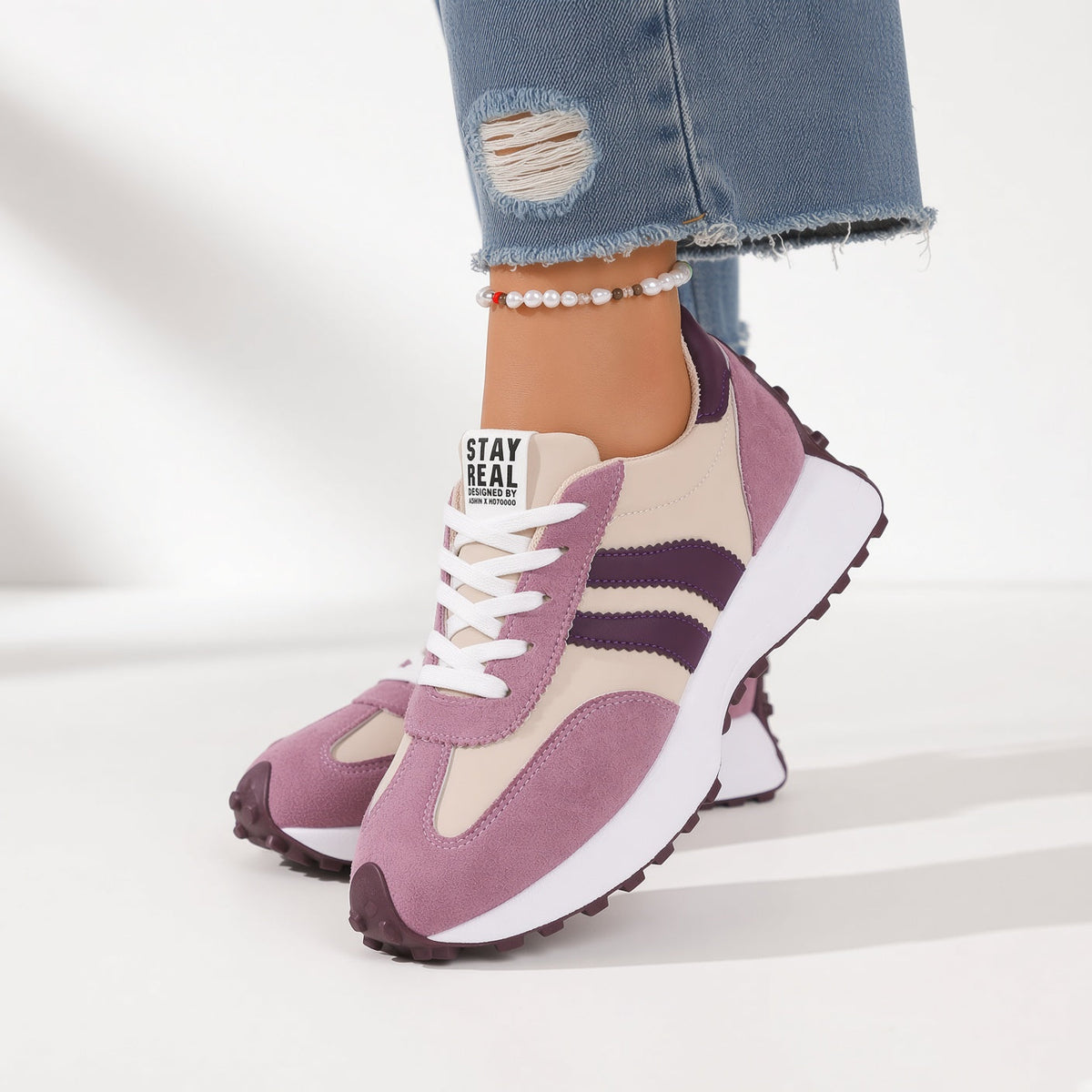 Odette | Basket rétro à lacets