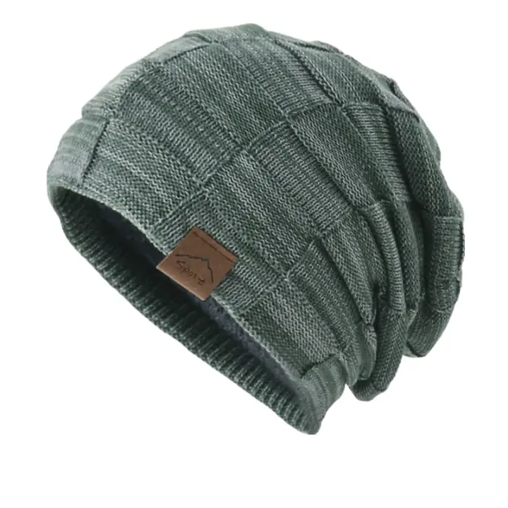 Wandrille | Bonnet en maille à carreaux
