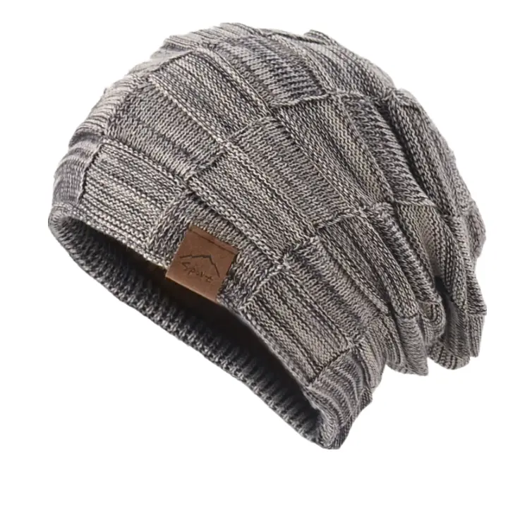 Wandrille | Bonnet en maille à carreaux