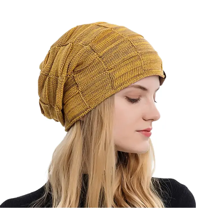 Wandrille | Bonnet en maille à carreaux