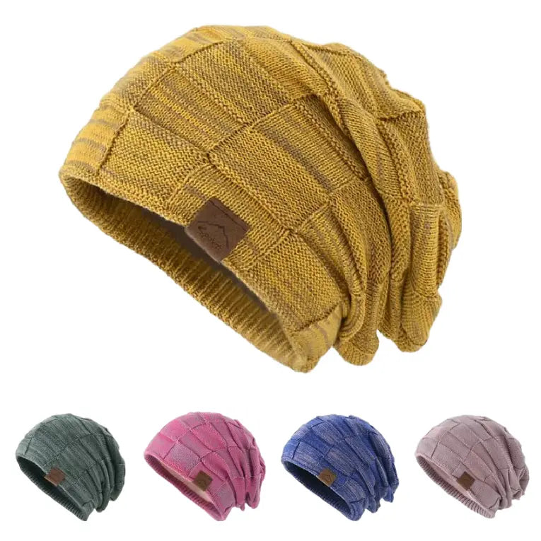 Wandrille | Bonnet en maille à carreaux