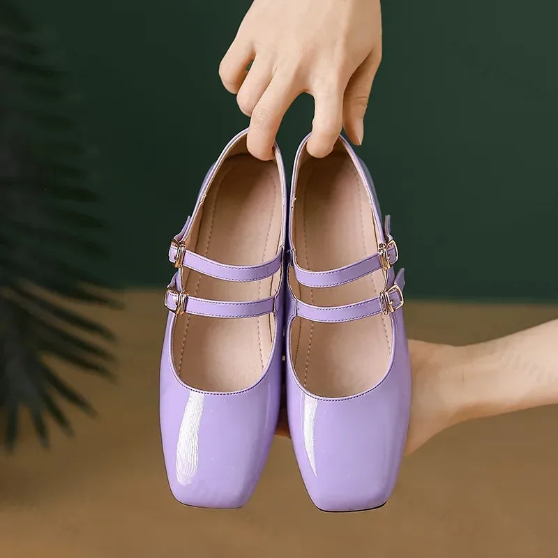 Violaine | Ballerines à bride et bout carré