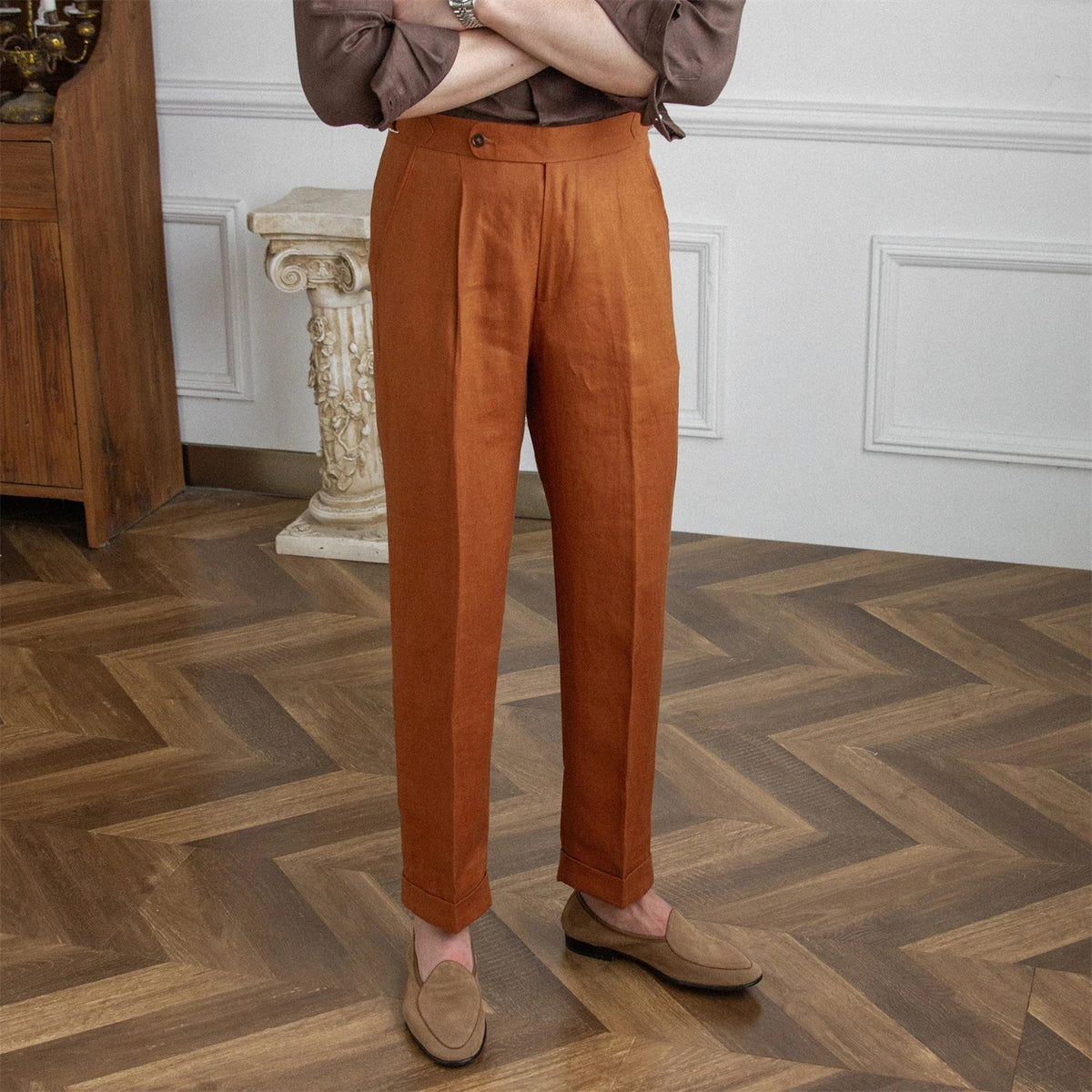 Hector | Pantalon à pinces en lin