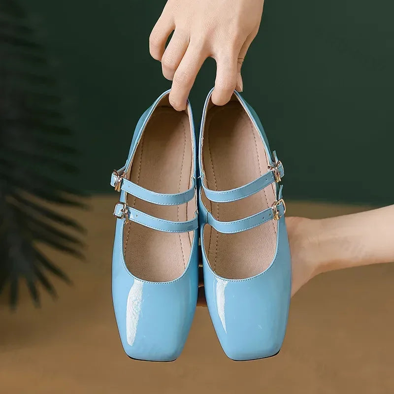 Violaine | Ballerines à bride et bout carré