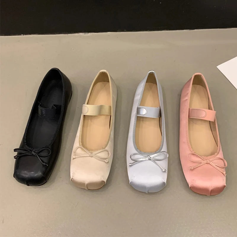 Maylis | Ballerines à nœud et élastique