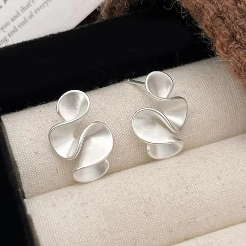 Boucles d'oreilles en argent et or 18K