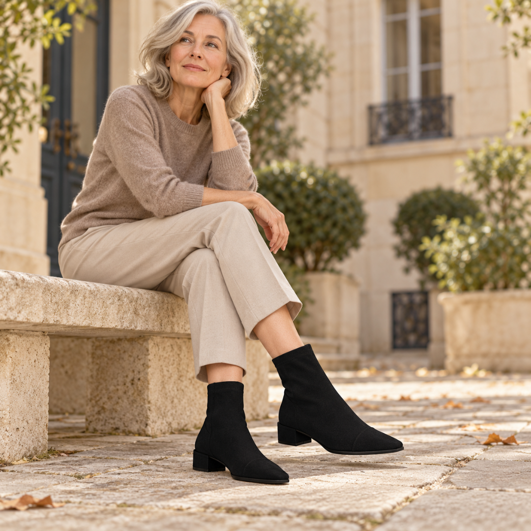 Clothilde | Bottines à bout pointu et talon bas