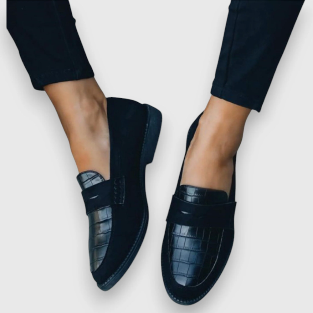 Raphaëlle | Mocassin façon croco