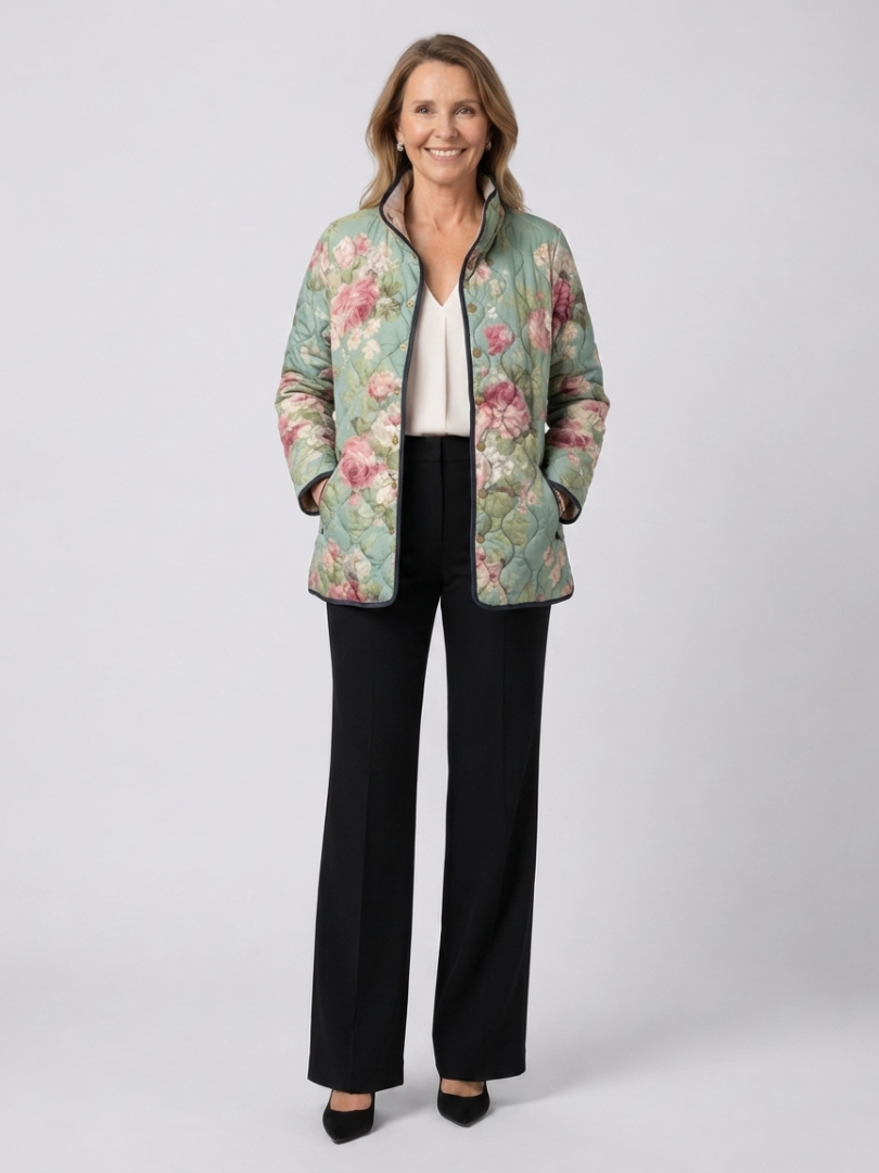 TROUSSEAU | Veste Matelassée Roses Anciennes Claire