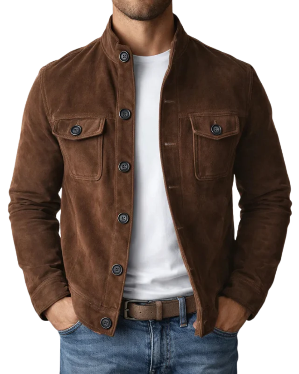 Arthur | Blouson bomber premium en cuir suédé souple