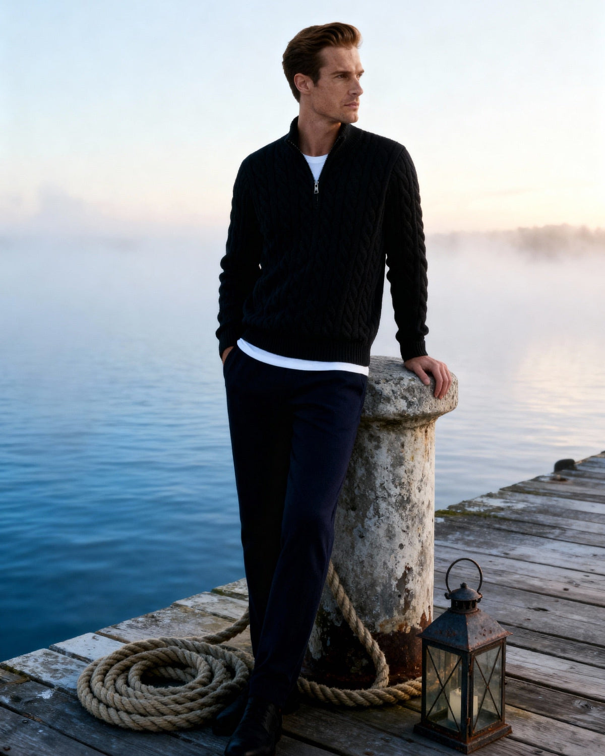 Dorian | Pull demi-zip en coton