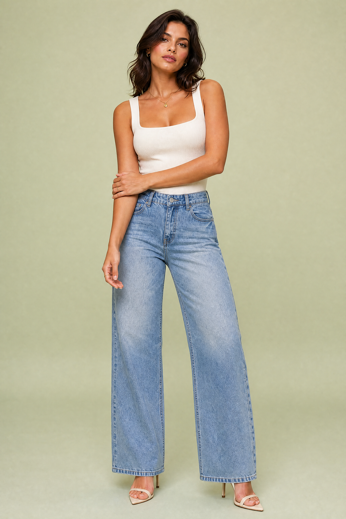 Ilona | Jean large allure rétro