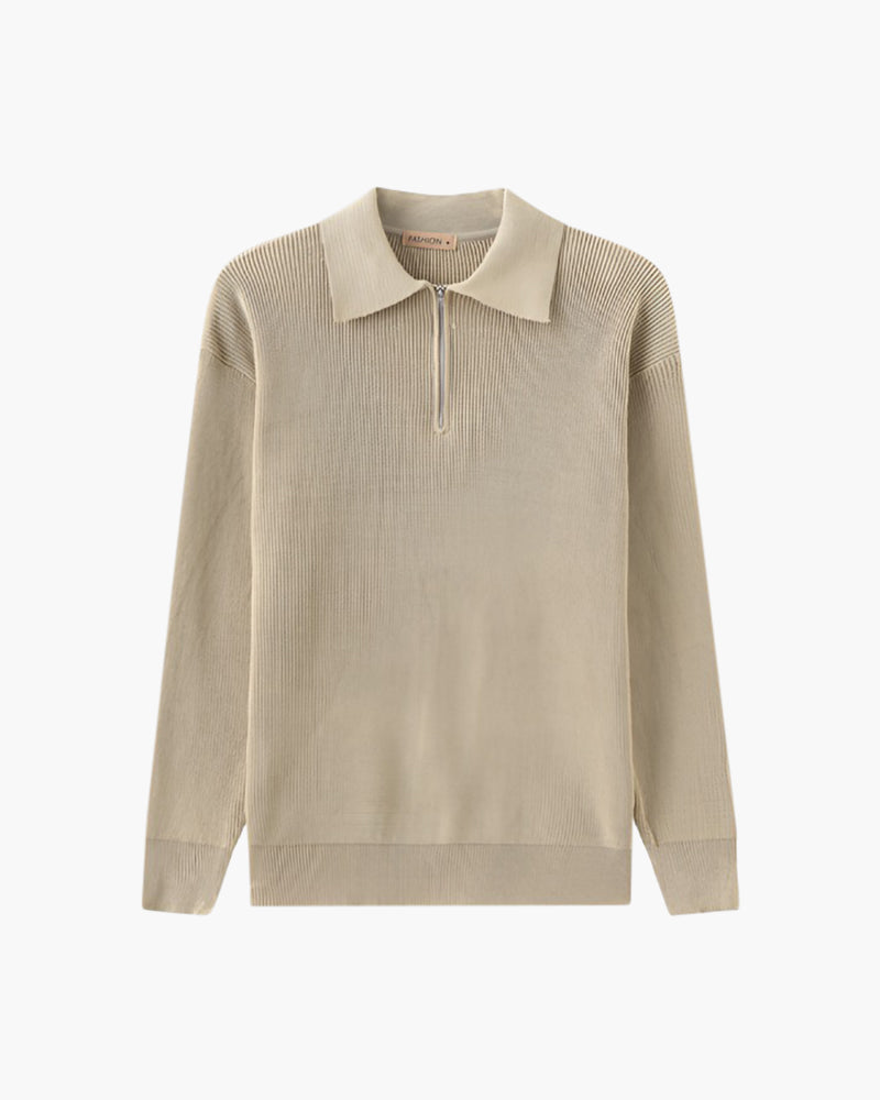 Denis | Pull en maille col zippé