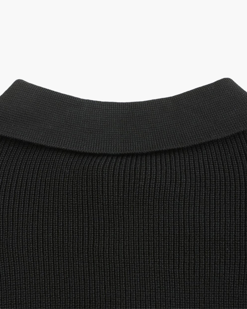 Denis | Pull en maille col zippé