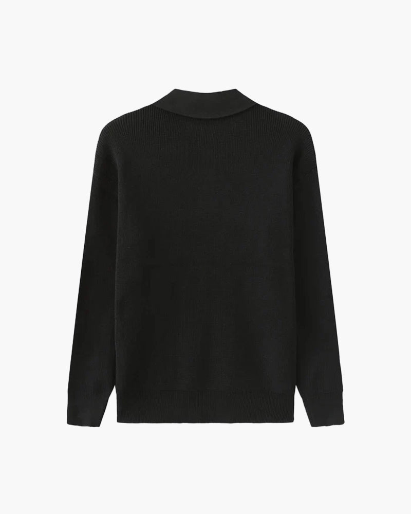 Denis | Pull en maille col zippé