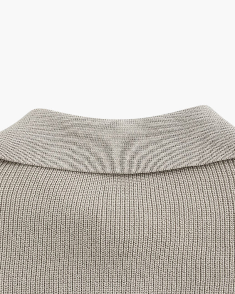 Denis | Pull en maille col zippé