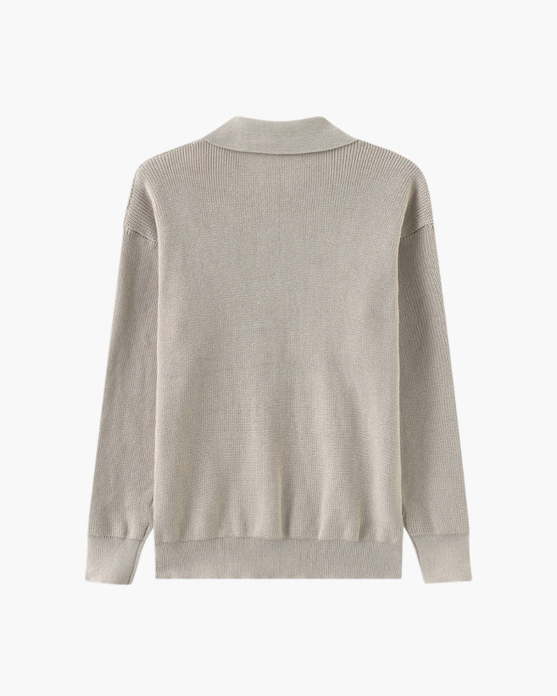 Denis | Pull en maille col zippé