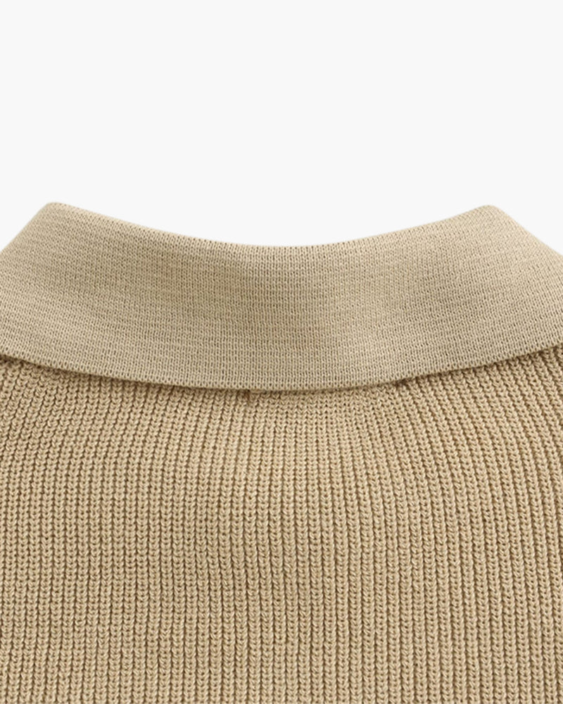 Denis | Pull en maille col zippé