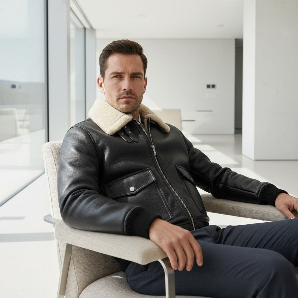 Blaise | Blouson aviateur col boucle