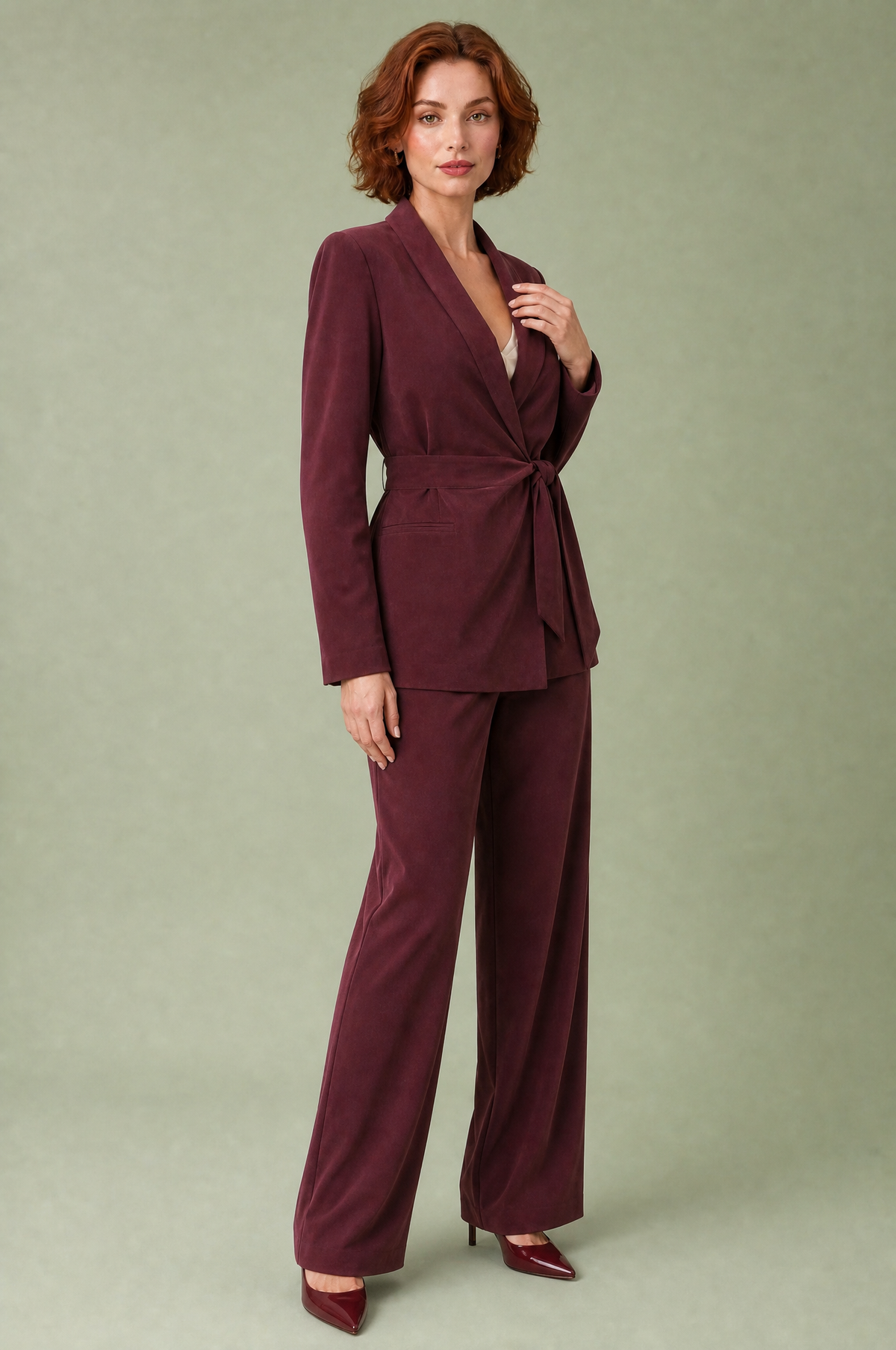 Line | Tailleur croisé en lin