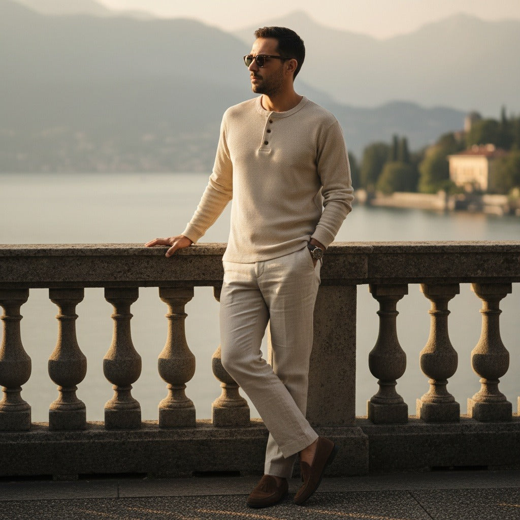 Godefroy | Henley en jersey texturé