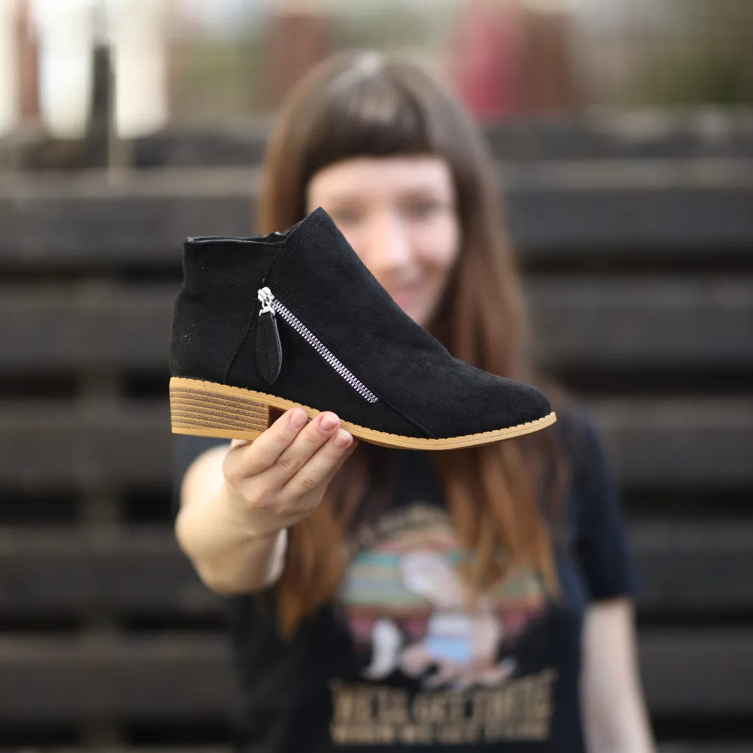 Priscille | Bottines à tirette frangée