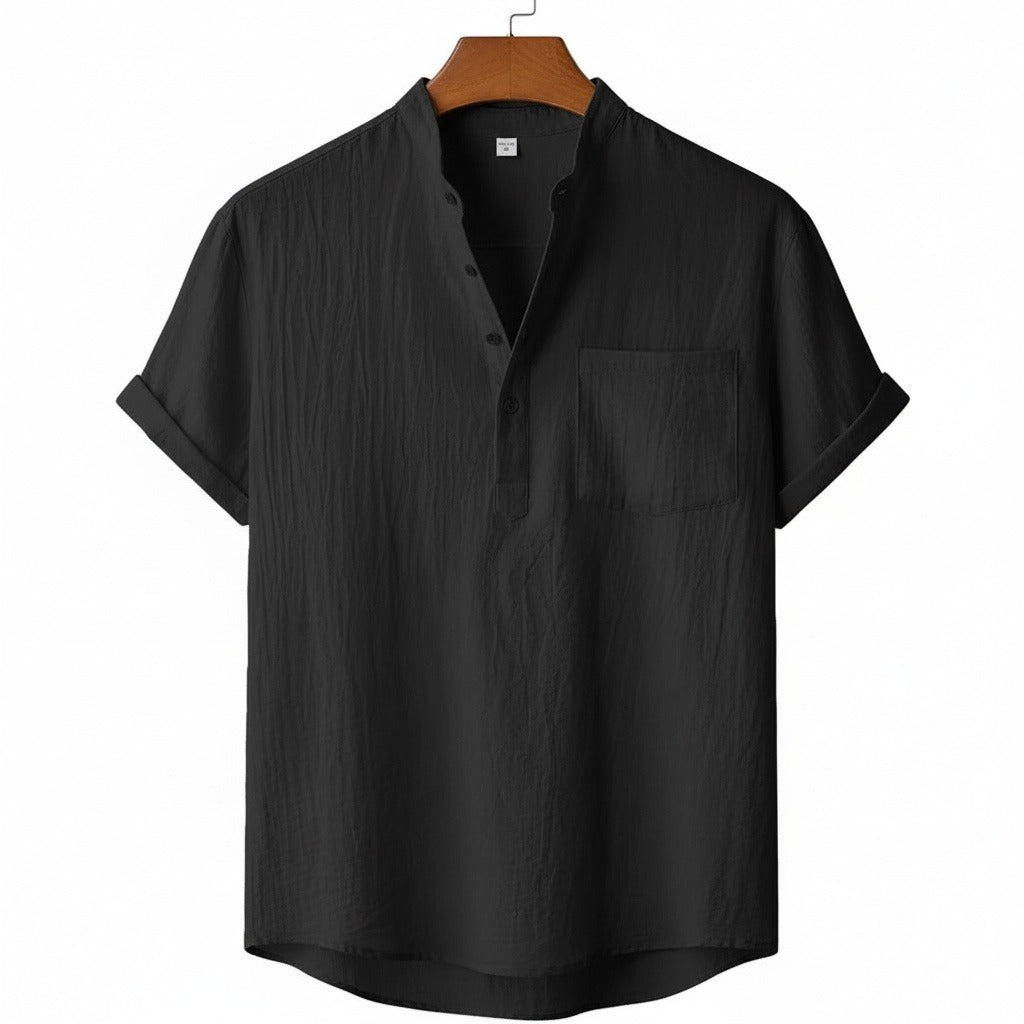 Gabin | T-shirt en lin col côtelé