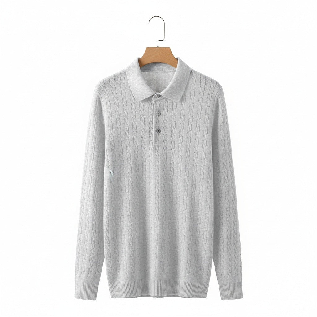 François-Régis | Polo en maille torsadée