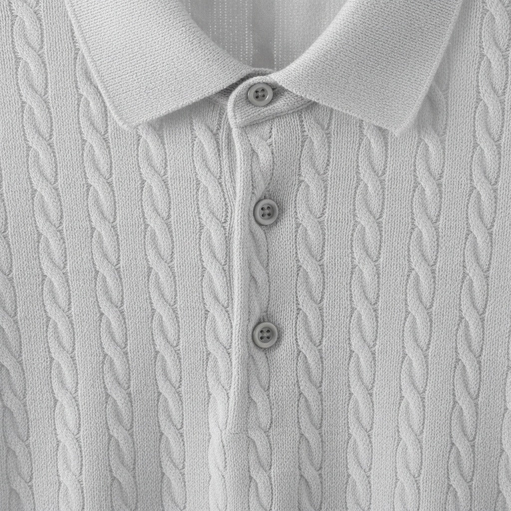 François-Régis | Polo en maille torsadée