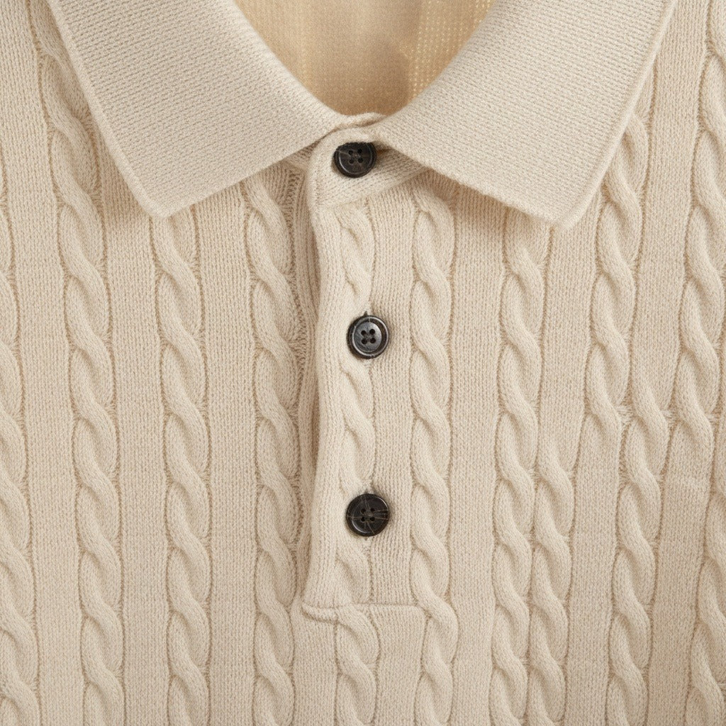 François-Régis | Polo en maille torsadée