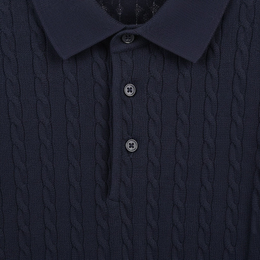 François-Régis | Polo en maille torsadée
