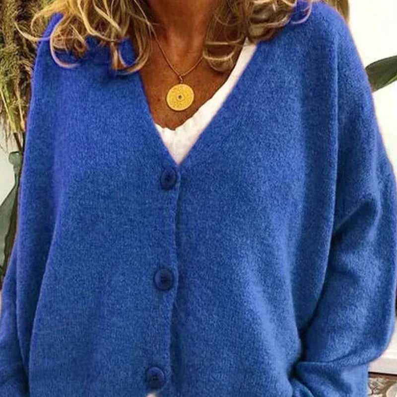 Cerise | Cardigan boutonné col V