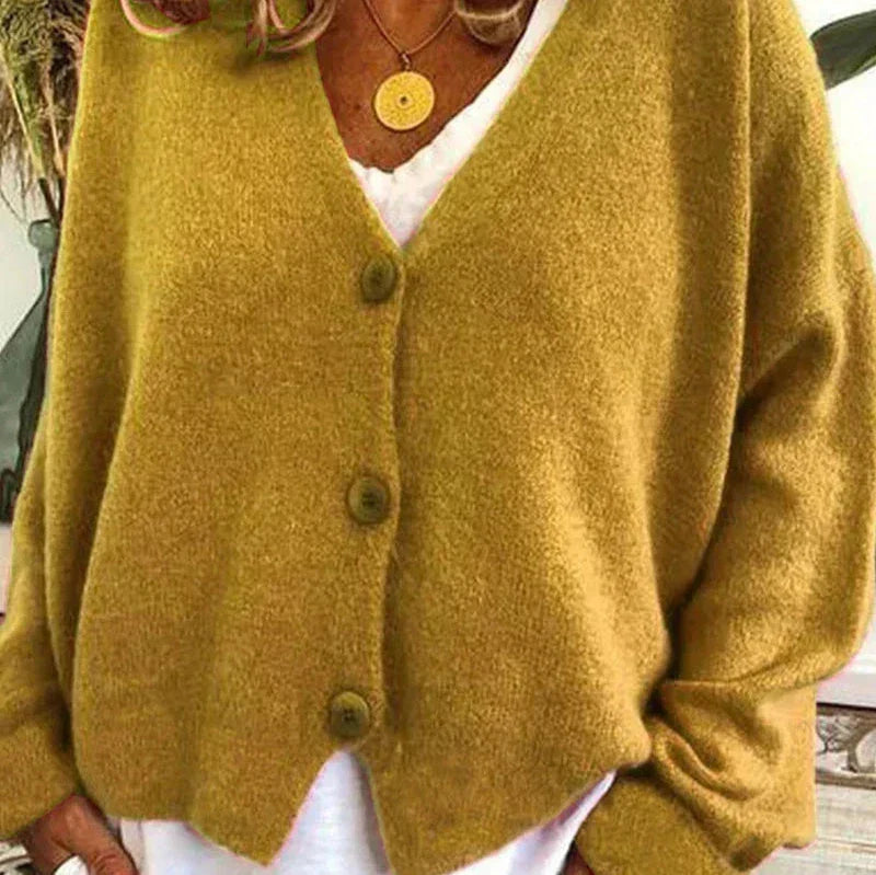 Cerise | Cardigan boutonné col V