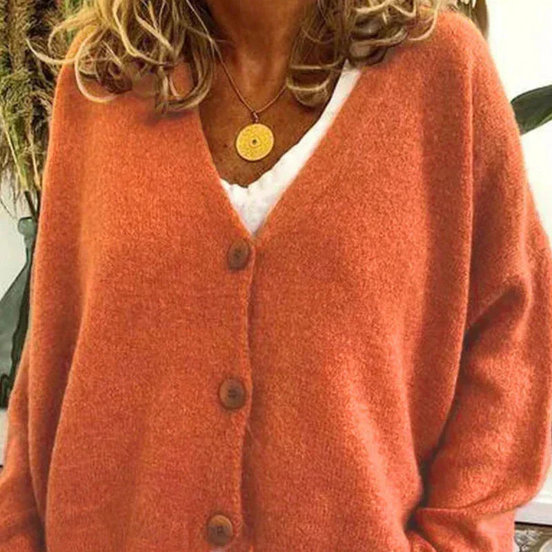 Cerise | Cardigan boutonné col V