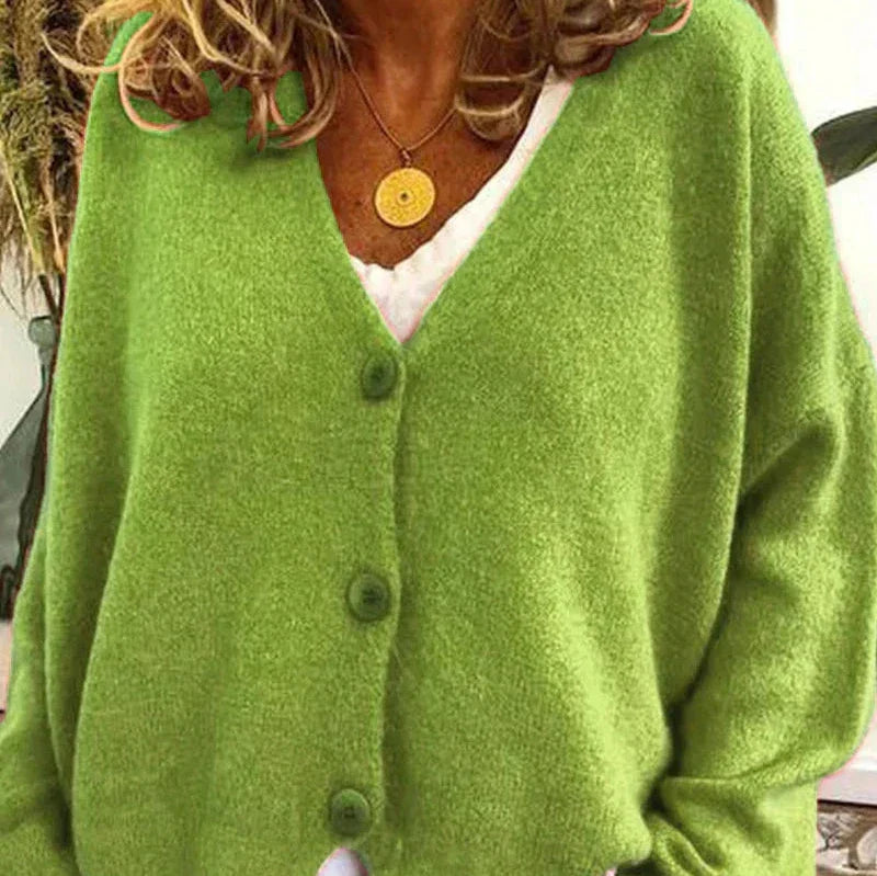 Cerise | Cardigan boutonné col V