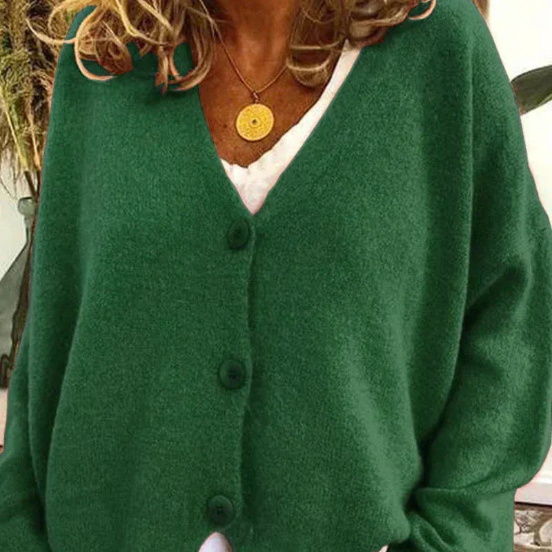 Cerise | Cardigan boutonné col V