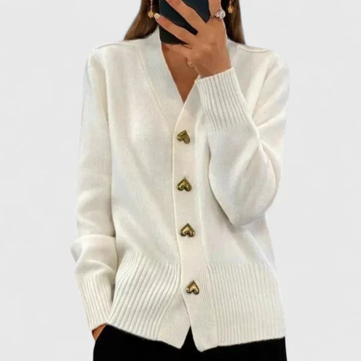 Célimène | Cardigan à boutons cœur