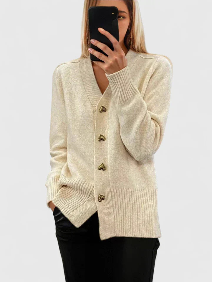 Célimène | Cardigan à boutons cœur