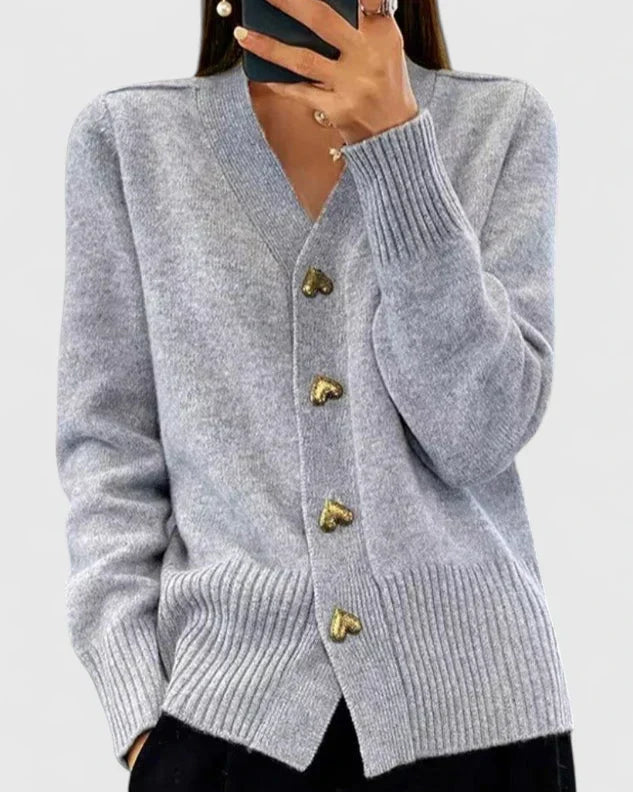 Célimène | Cardigan à boutons cœur