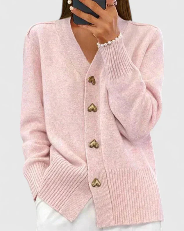 Célimène | Cardigan à boutons cœur