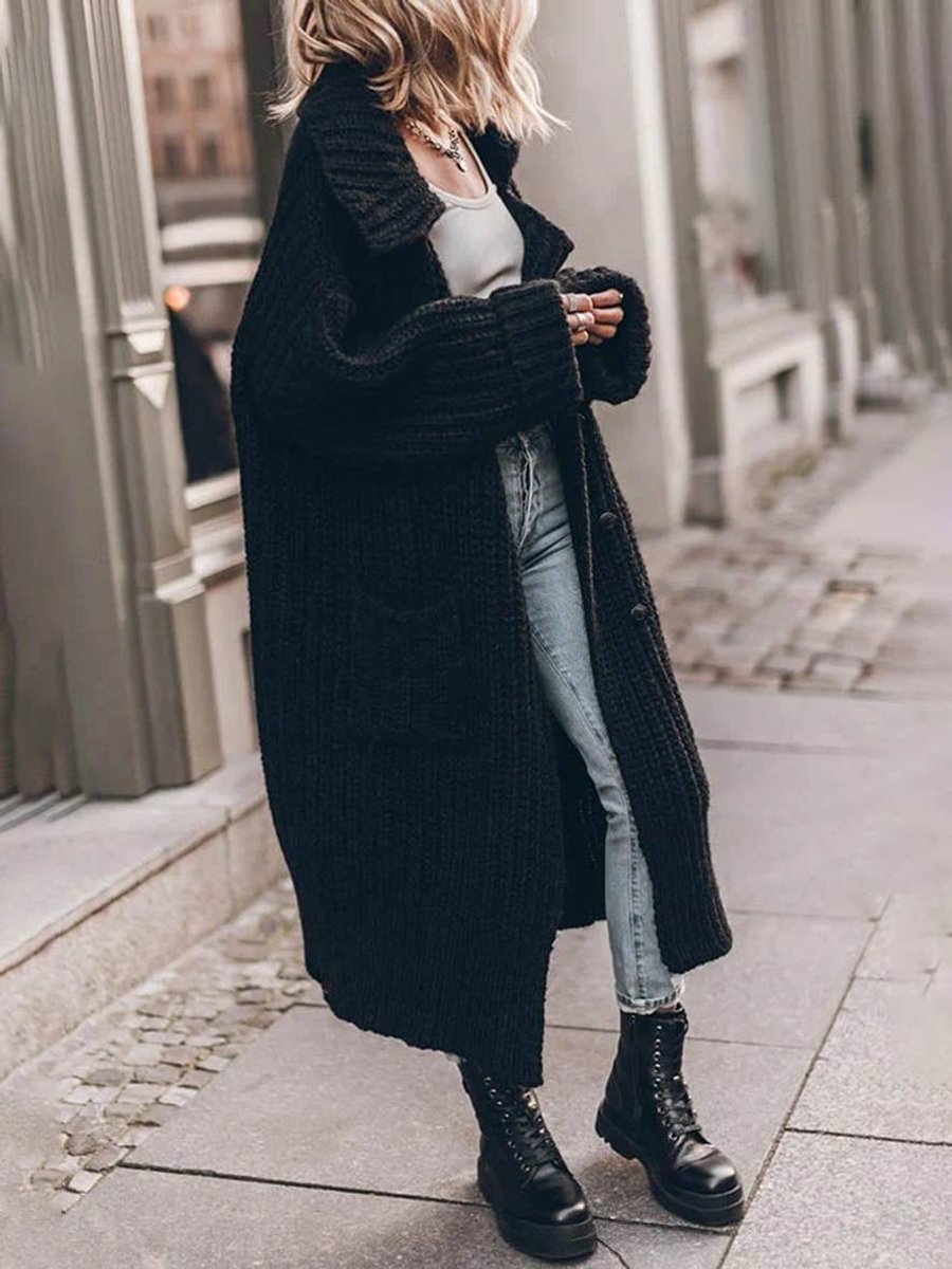 Cécile | Long cardigan à revers