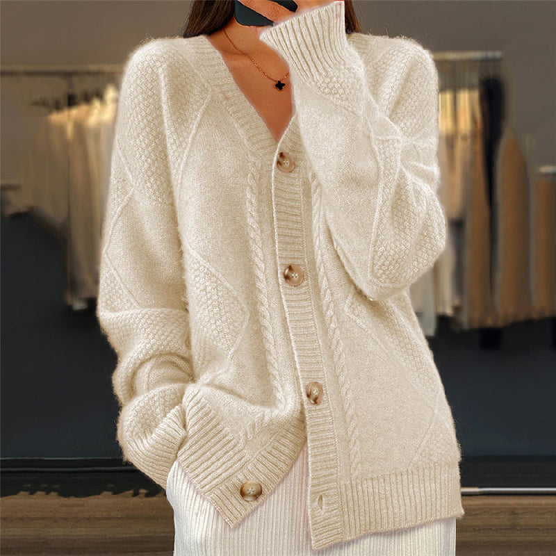 Célia | Cardigan torsadé col V