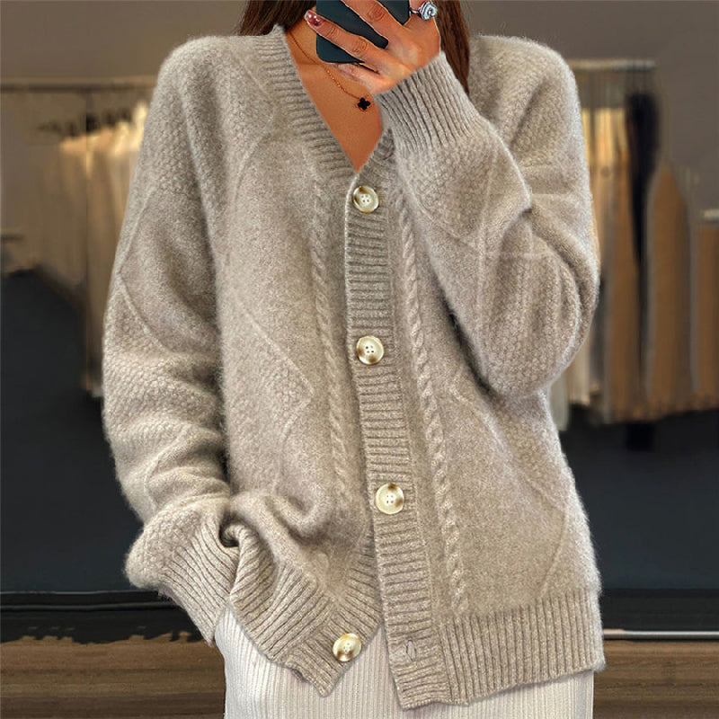 Célia | Cardigan torsadé col V