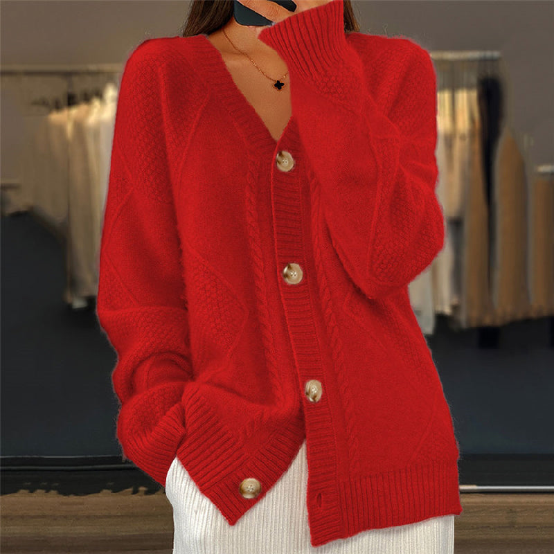 Célia | Cardigan torsadé col V
