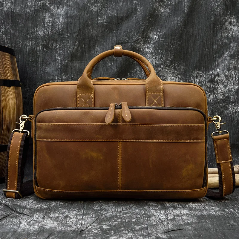 Zénon | Cartable vintage en cuir