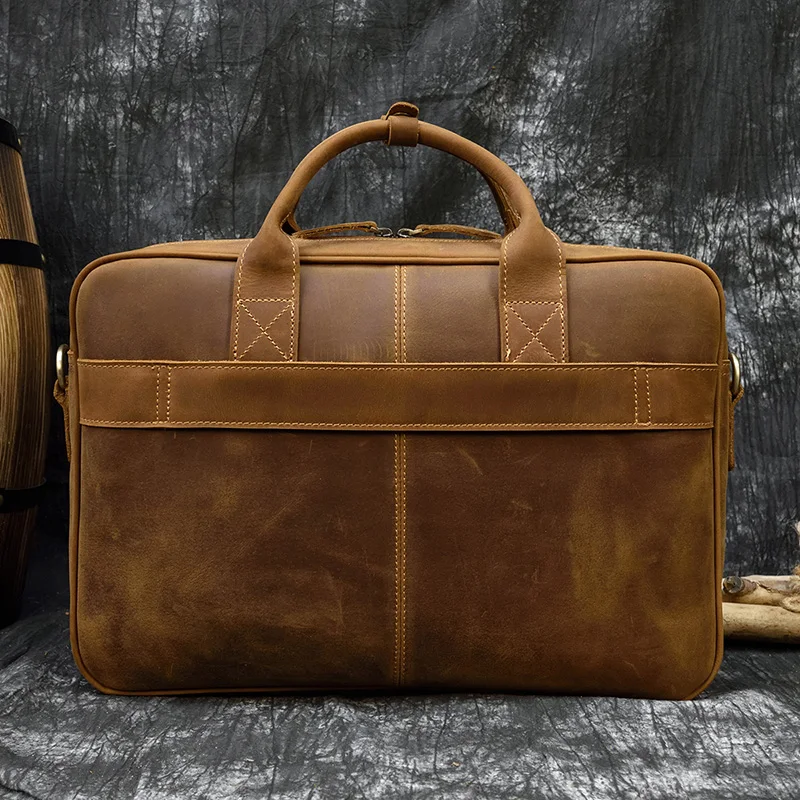 Zénon | Cartable vintage en cuir