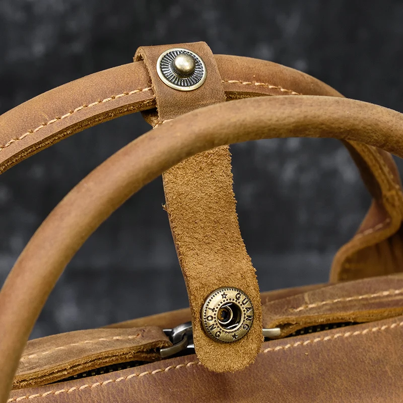 Zénon | Cartable vintage en cuir