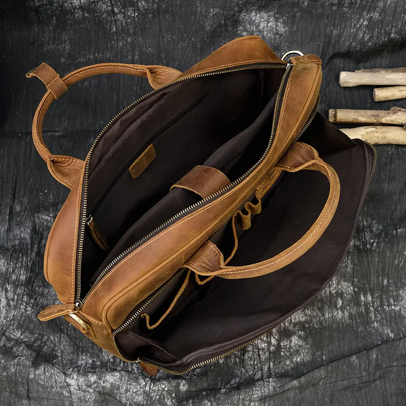 Zénon | Cartable vintage en cuir