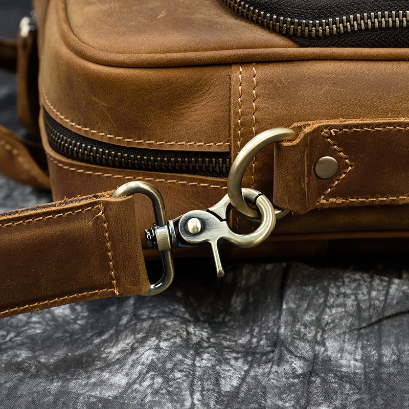 Zénon | Cartable vintage en cuir